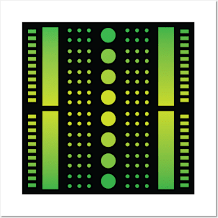 “Dimensional Solar System” - V.6 Green - (Geometric Art) (Dimensions) - Doc Labs Posters and Art